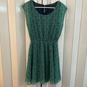Gap Blue and Green Heart Patterned Dress